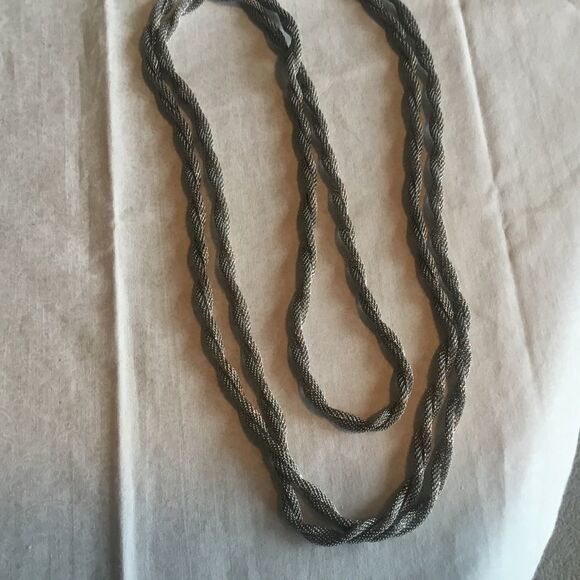 $10 ea or 3/$20   Silvertone Mesh Long Necklace - Picture 4 of 7